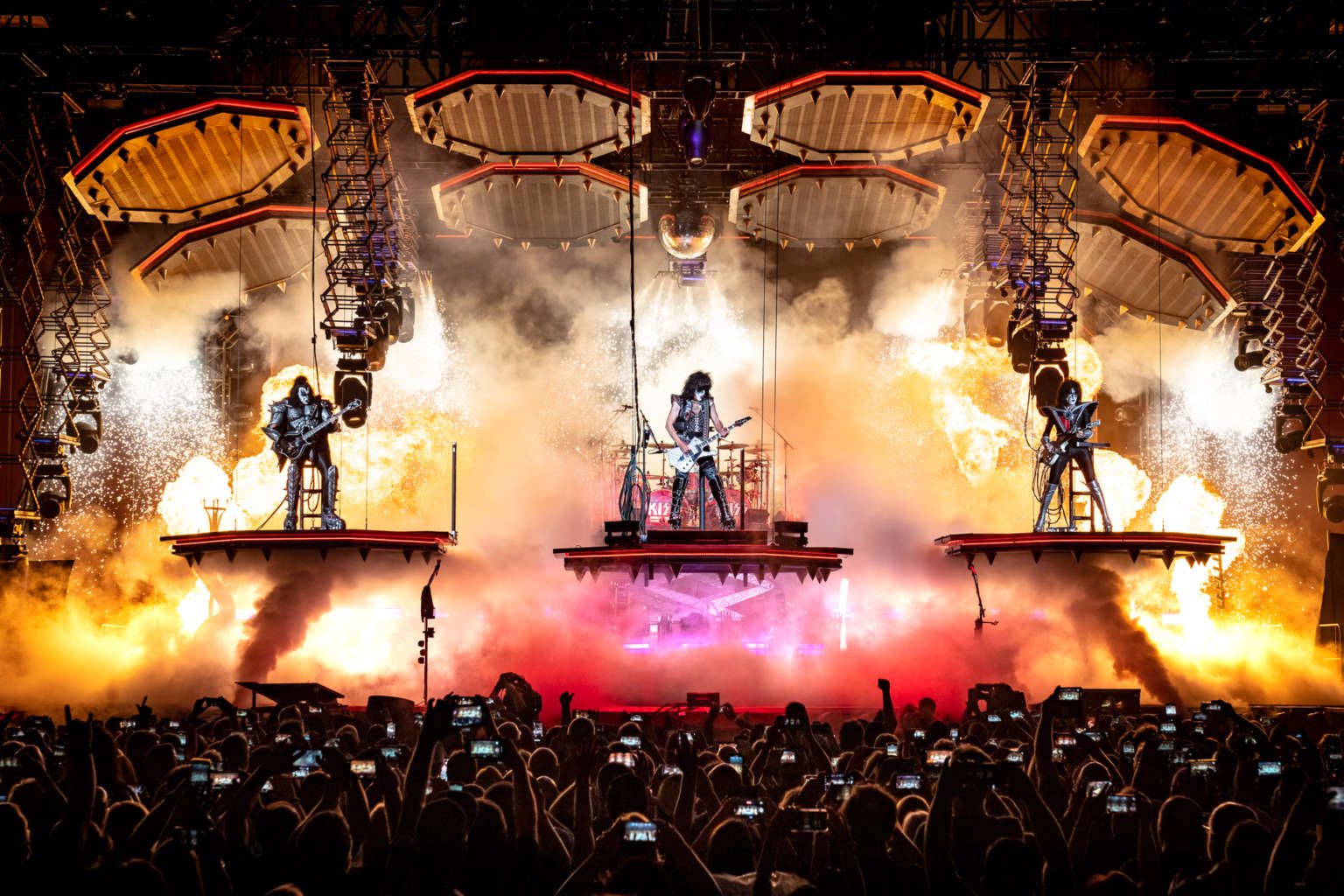 Kiss performs at the Hard Rock Casino in Atlantic City, NJ