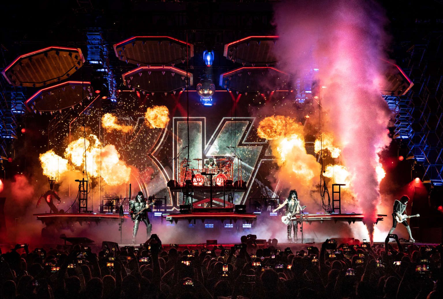 Kiss performs at the Hard Rock Casino in Atlantic City, NJ