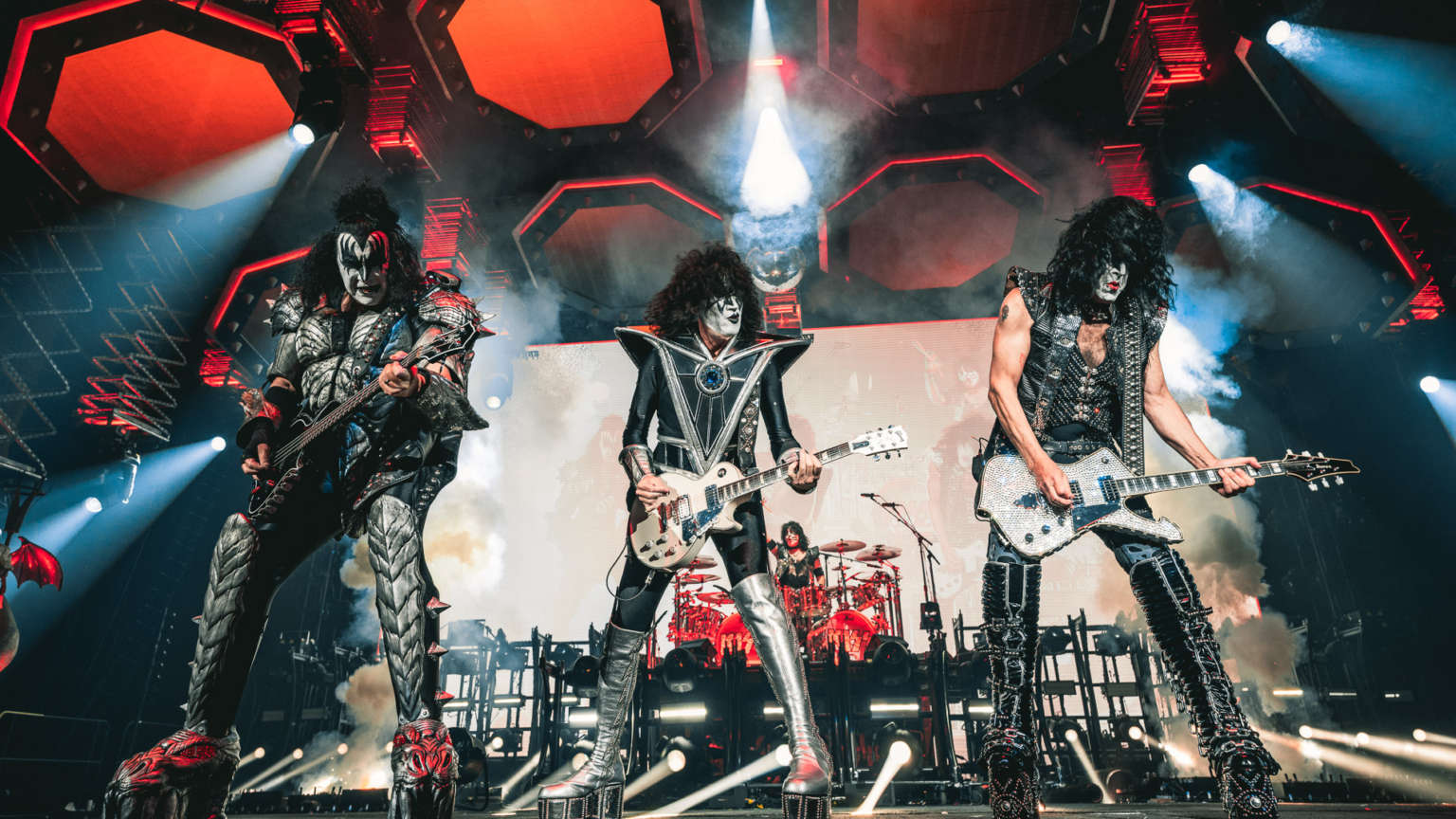 Kiss performs at the Hard Rock Casino in Atlantic City, NJ