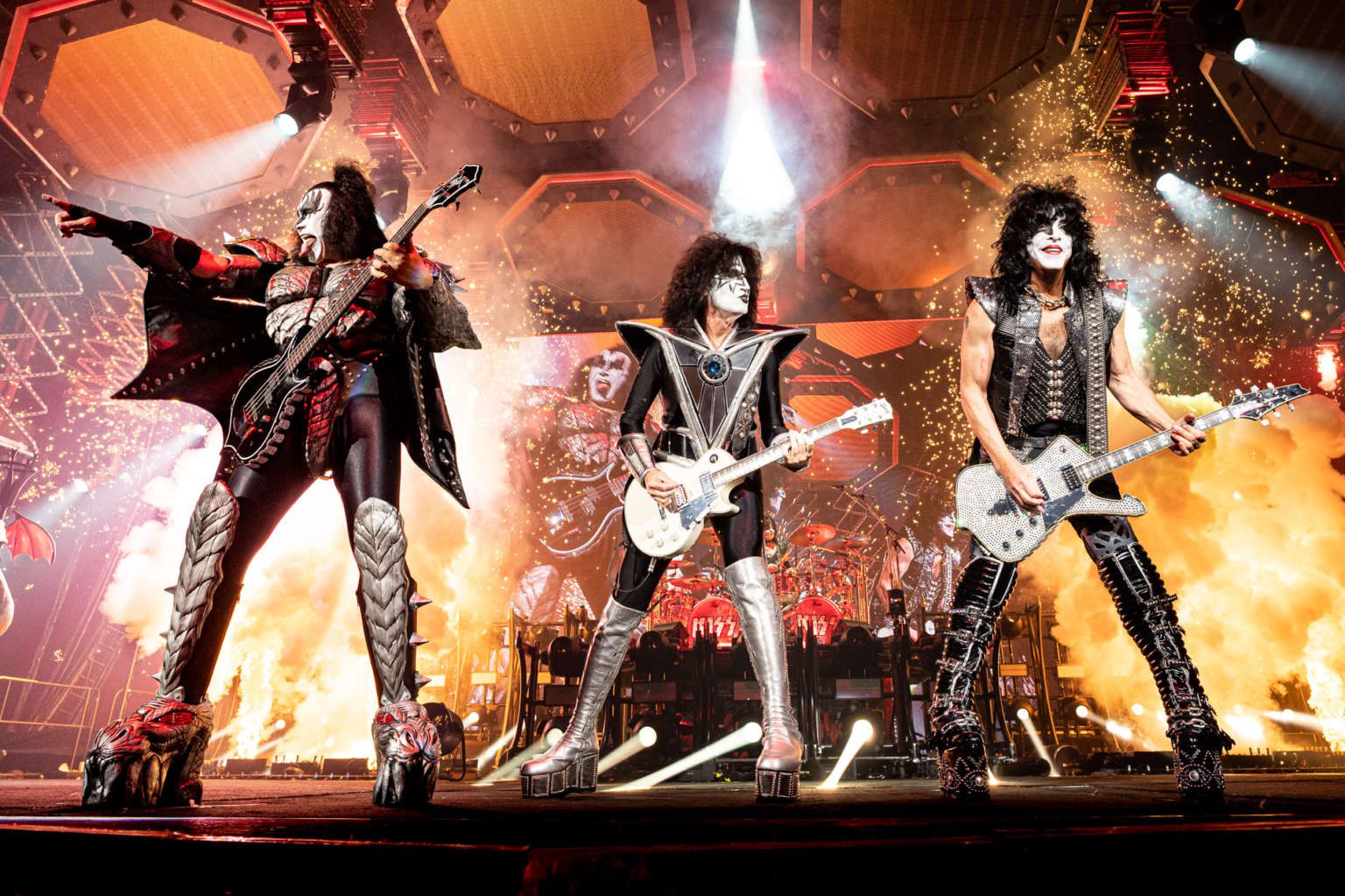 Kiss performs at the Hard Rock Casino in Atlantic City, NJ