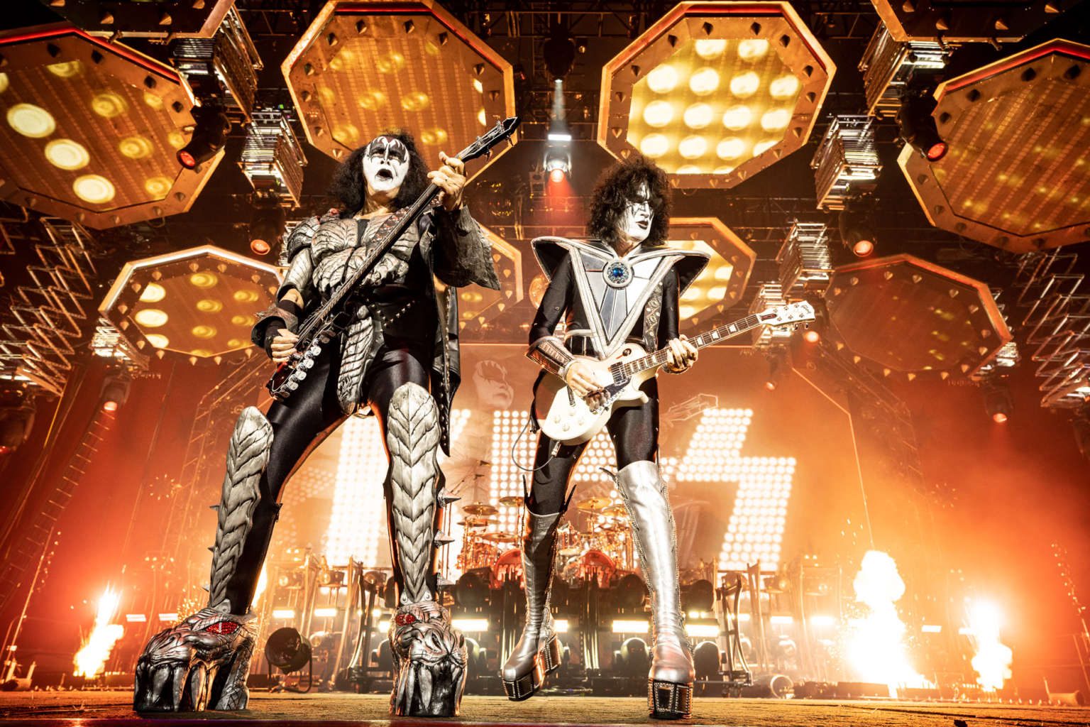 Kiss performs at the Hard Rock Casino in Atlantic City, NJ