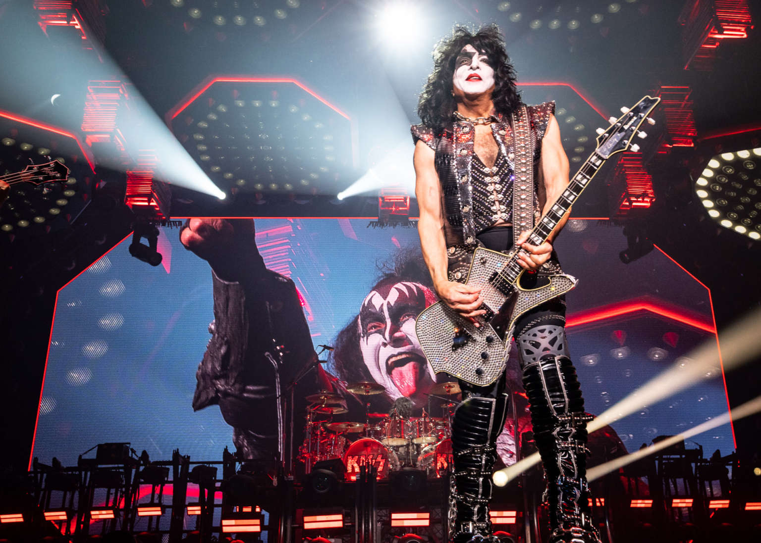 Kiss performs at the Hard Rock Casino in Atlantic City, NJ