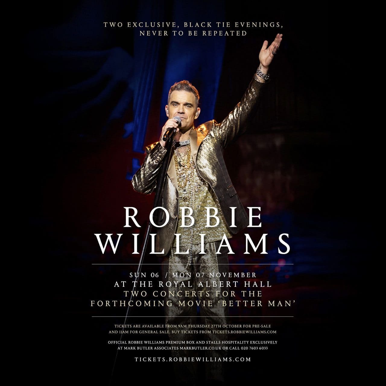 Robbie Williams Announces Two Shows At London’s Royal Albert Hall ...