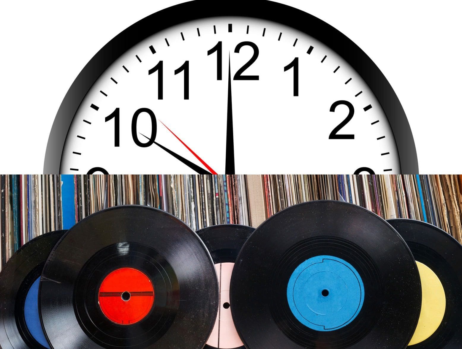 VIDEO: Guy Makes Giant Wall Clock with Album Covers | Digital Noise ...