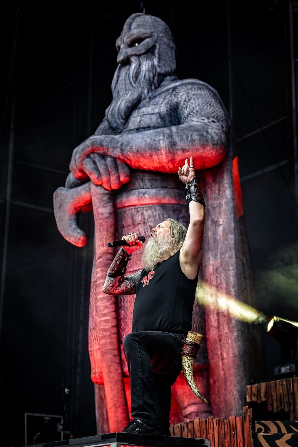 Amon Amarth performs at Hershey Park Stadium in support of Pantera.