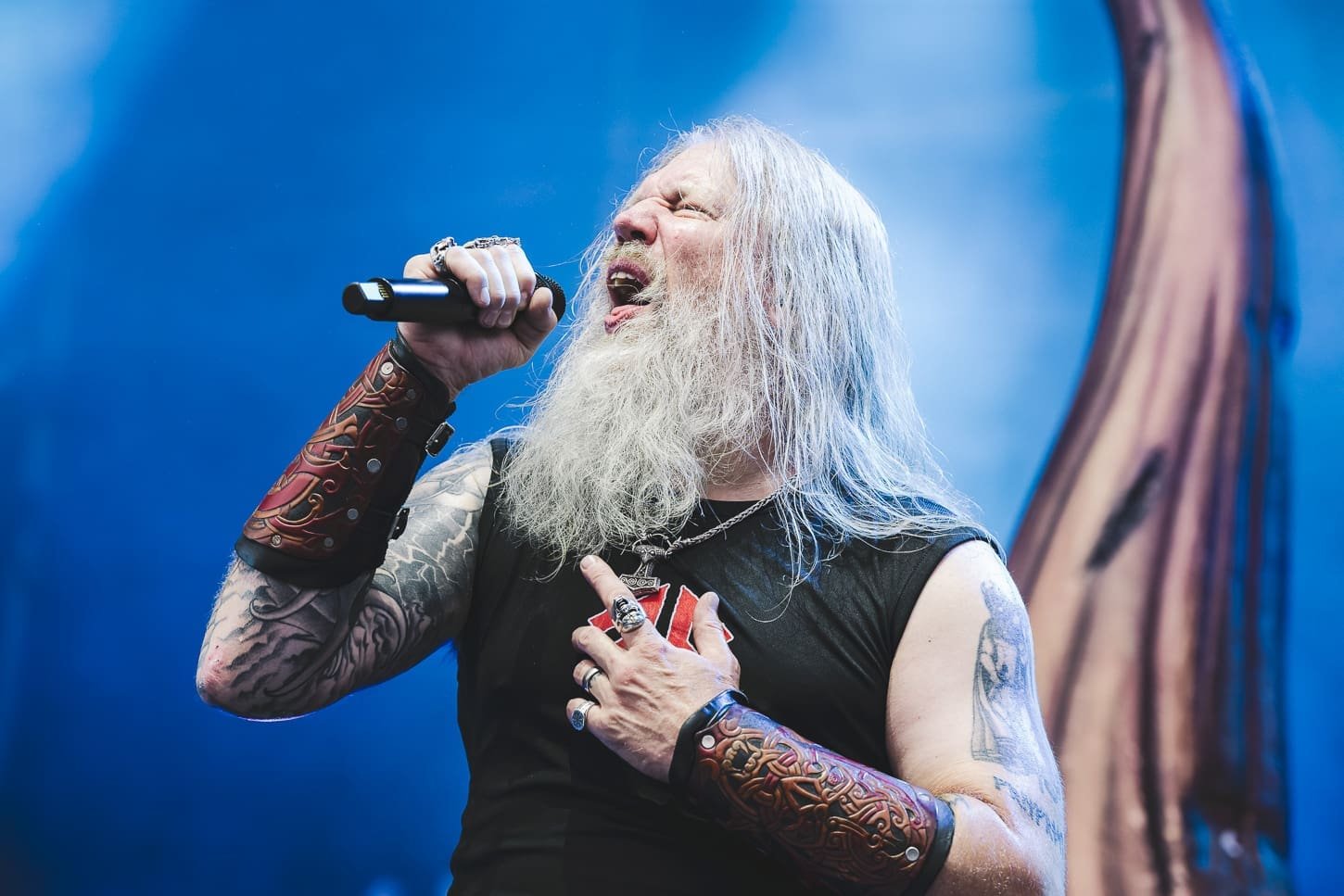 Amon Amarth performs at Hershey Park Stadium in support of Pantera.