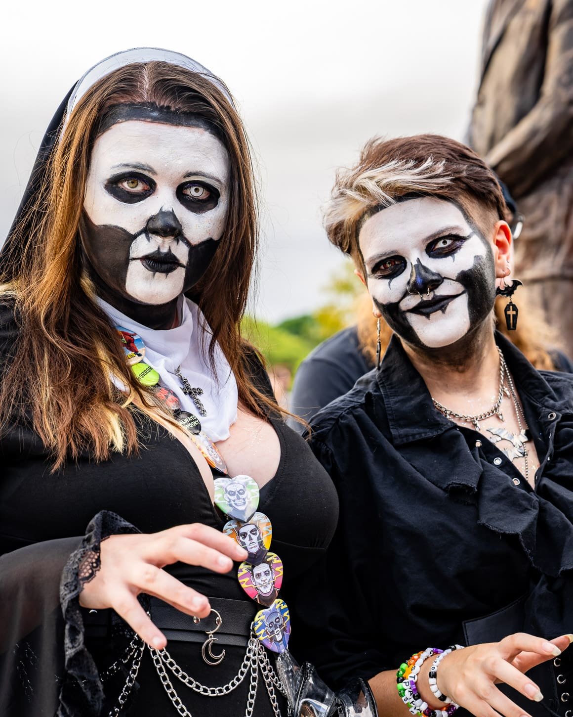 Ghost fans gather outside the Wells Fargo Center in Philadelphia, PA