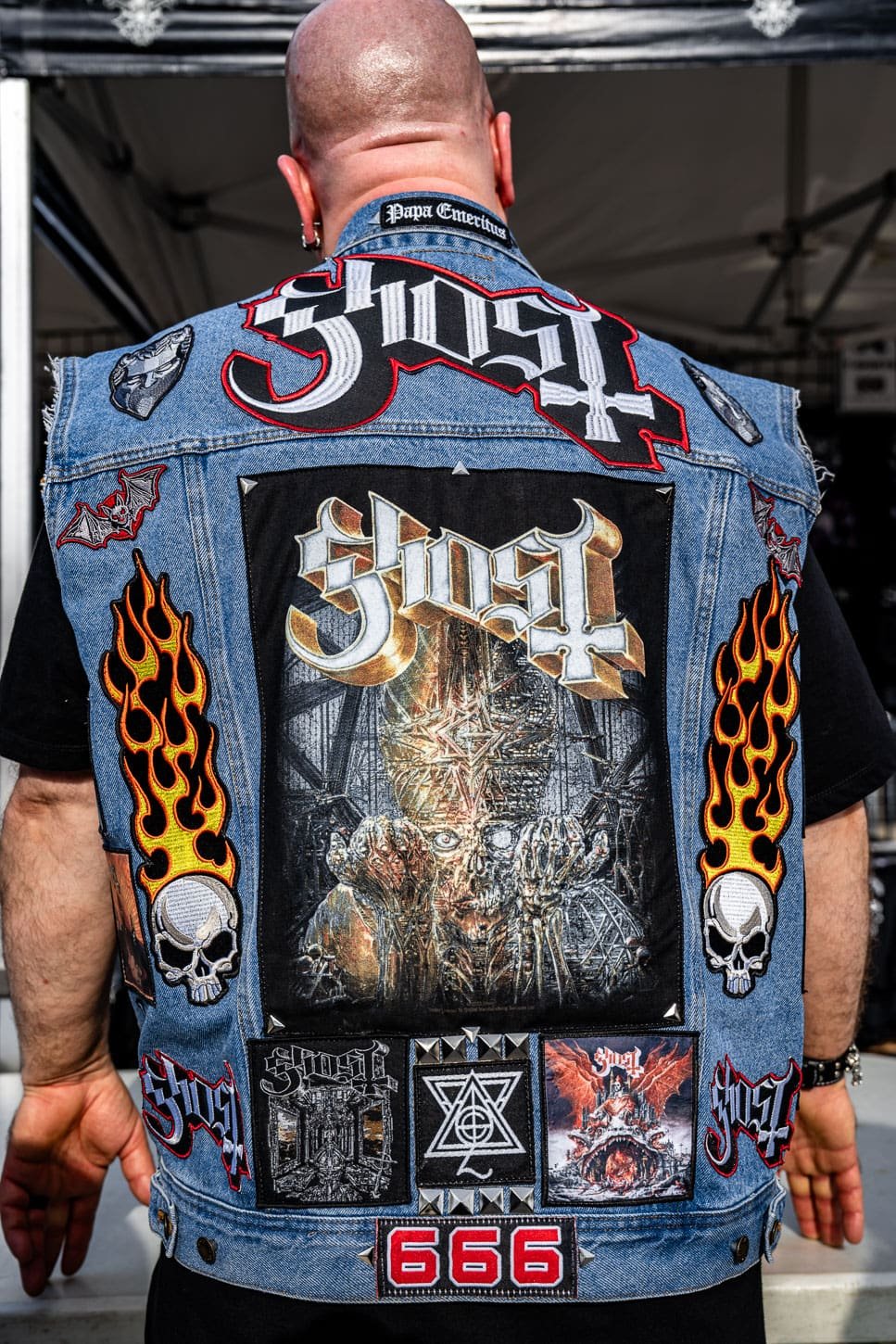 Ghost fans gather outside the Wells Fargo Center in Philadelphia, PA