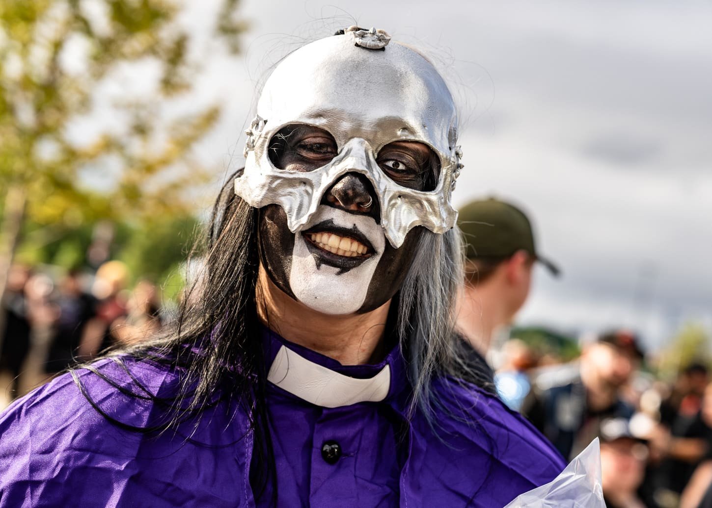 Ghost fans gather outside the Wells Fargo Center in Philadelphia, PA