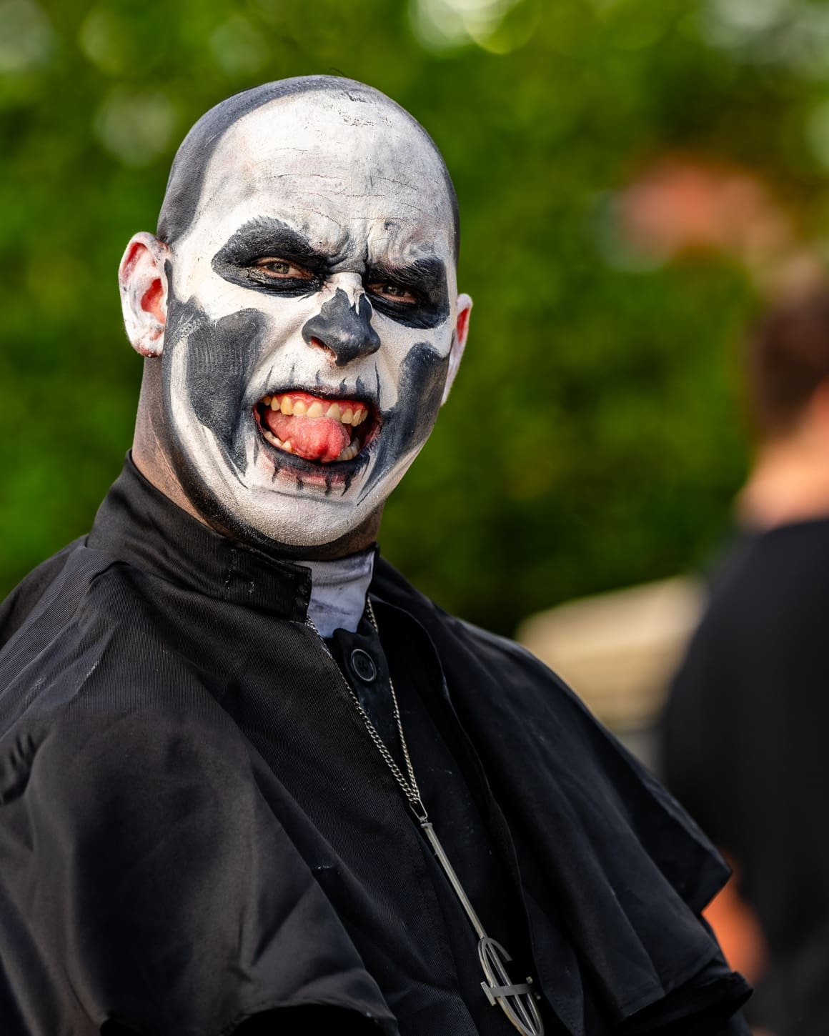 Ghost fans gather outside the Wells Fargo Center in Philadelphia, PA