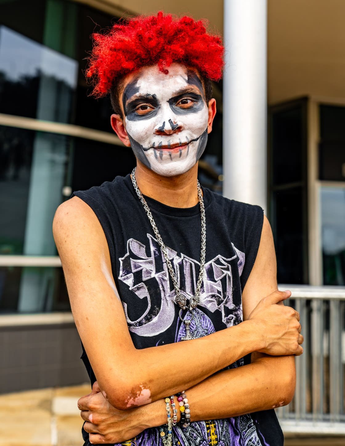 Ghost fans gather outside the Wells Fargo Center in Philadelphia, PA