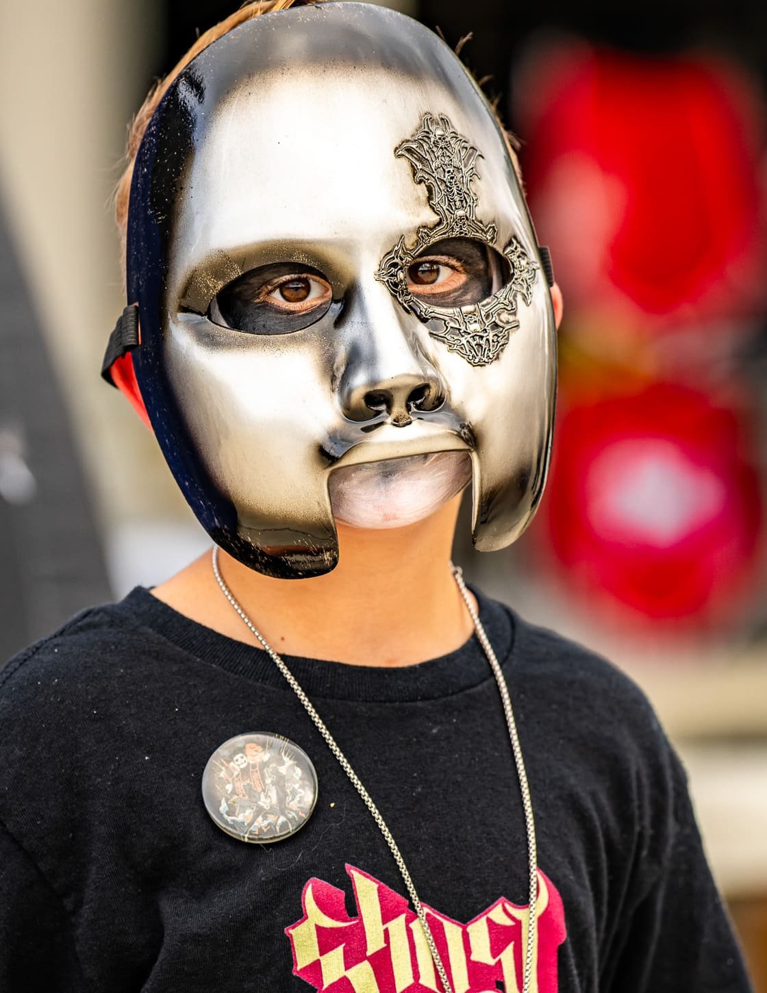 Ghost fans gather outside the Wells Fargo Center in Philadelphia, PA