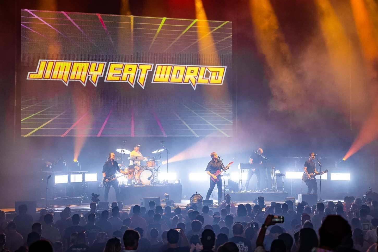 Jimmy Eat World performs at Freedom Mortgage Pavilion in support of The Offspring. Jimmy Eat World performs at Freedom Mortgage Pavilion in support of The Offspring.