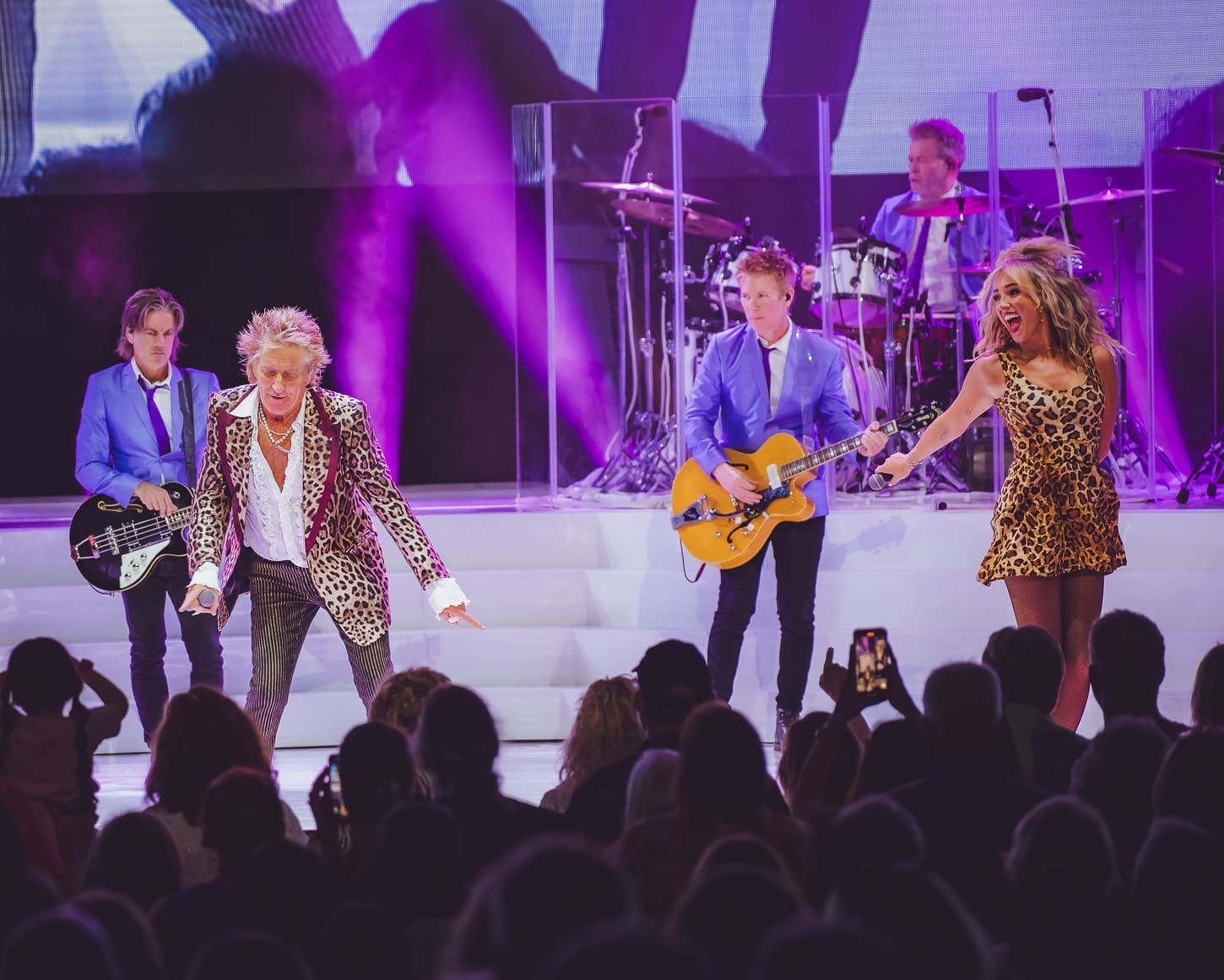 Rod Stewart performs at the Mann Music Center in Philadelphia, PA