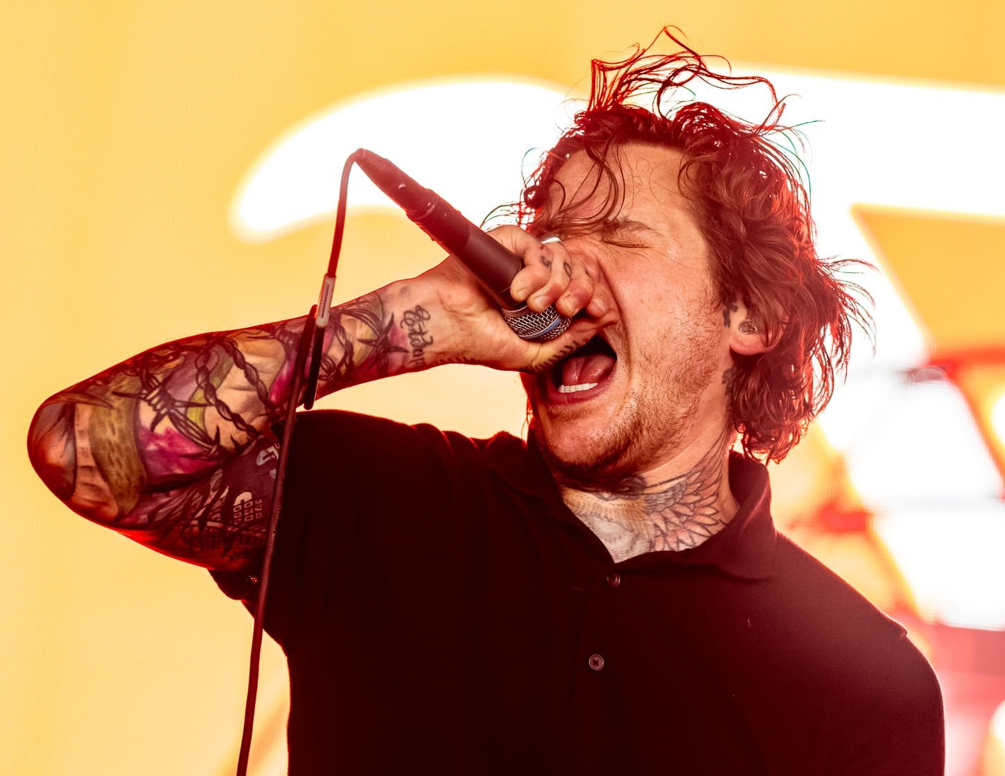 The Devil Wears Prada performs at the Freedom Mortgage Pavilion in Camden, NJ during the Summer of Loud tour. The Devil Wears Prada performs at the Freedom Mortgage Pavilion in Camden, NJ during the Summer of Loud tour.