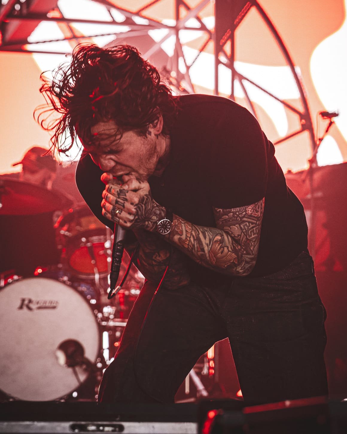 The Devil Wears Prada performs at the Freedom Mortgage Pavilion in Camden, NJ during the Summer of Loud tour. The Devil Wears Prada performs at the Freedom Mortgage Pavilion in Camden, NJ during the Summer of Loud tour.