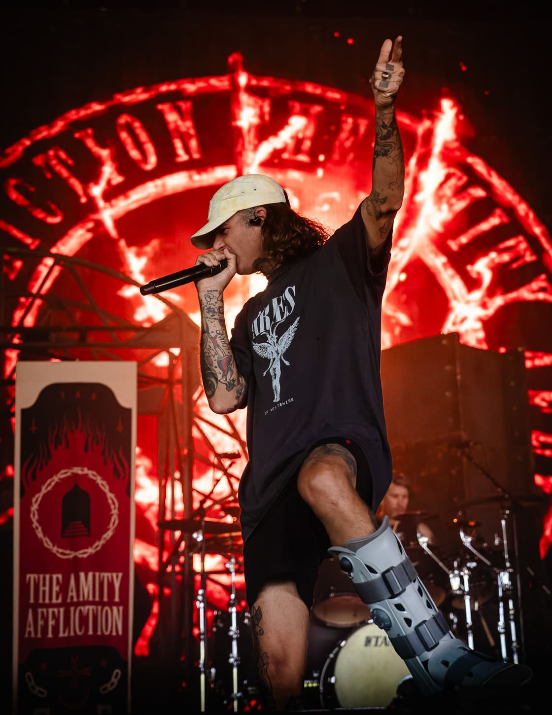 The Amity Affliction performs at the Freedom Mortgage Pavilion in Camden, NJ during the Summer of Loud tour. The Amity Affliction performs at the Freedom Mortgage Pavilion in Camden, NJ during the Summer of Loud tour.