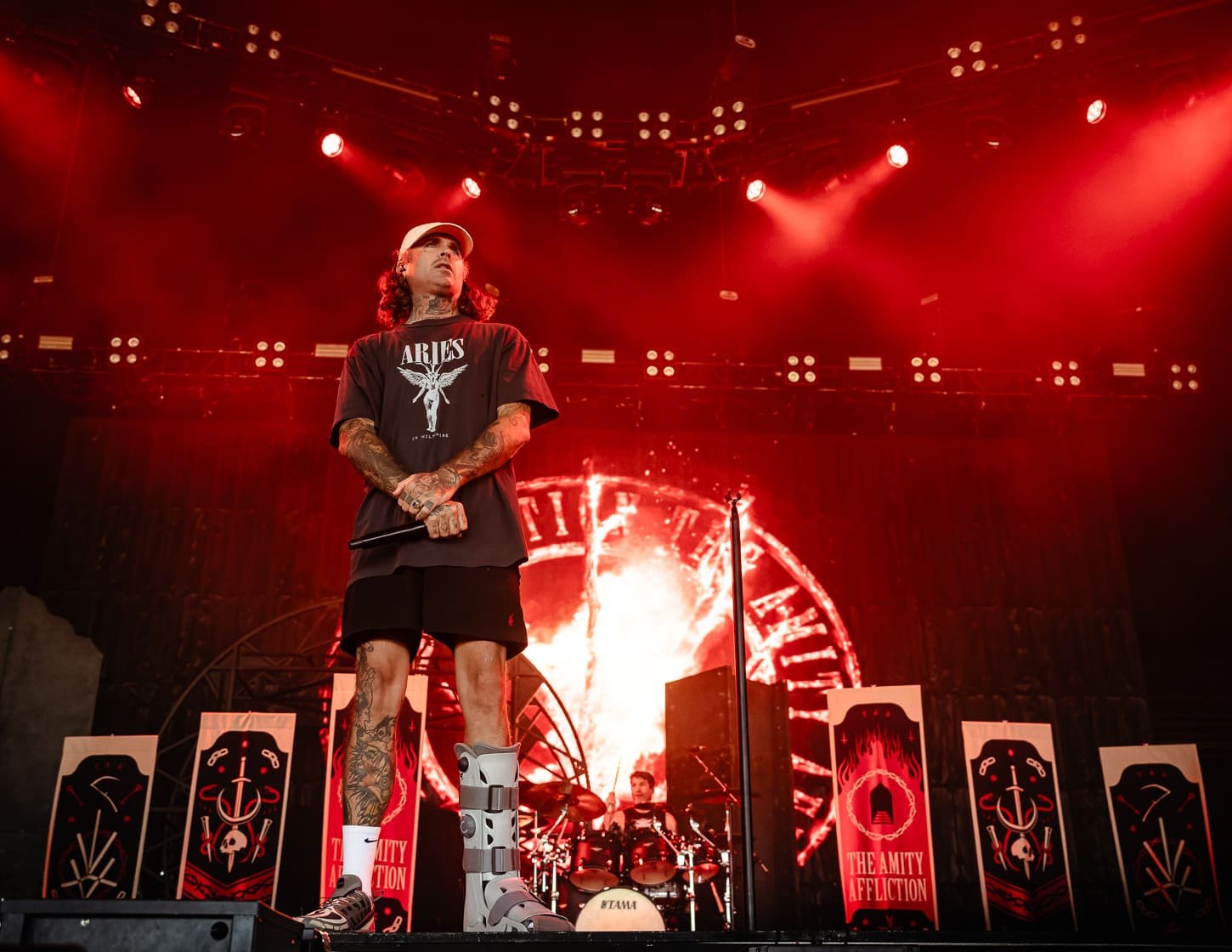 The Amity Affliction performs at the Freedom Mortgage Pavilion in Camden, NJ during the Summer of Loud tour. The Amity Affliction performs at the Freedom Mortgage Pavilion in Camden, NJ during the Summer of Loud tour.