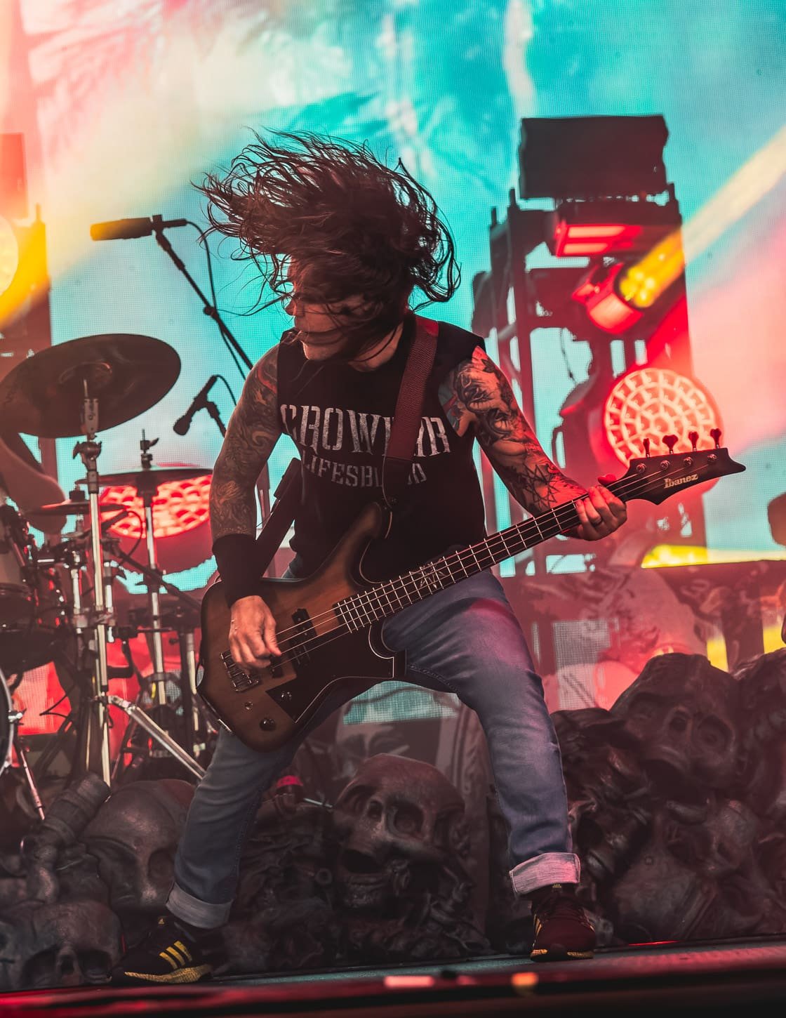 Killswitch Engage performs at the Freedom Mortgage Pavilion in Camden, NJ during the Summer of Loud tour. Killswitch Engage performs at the Freedom Mortgage Pavilion in Camden, NJ during the Summer of Loud tour.