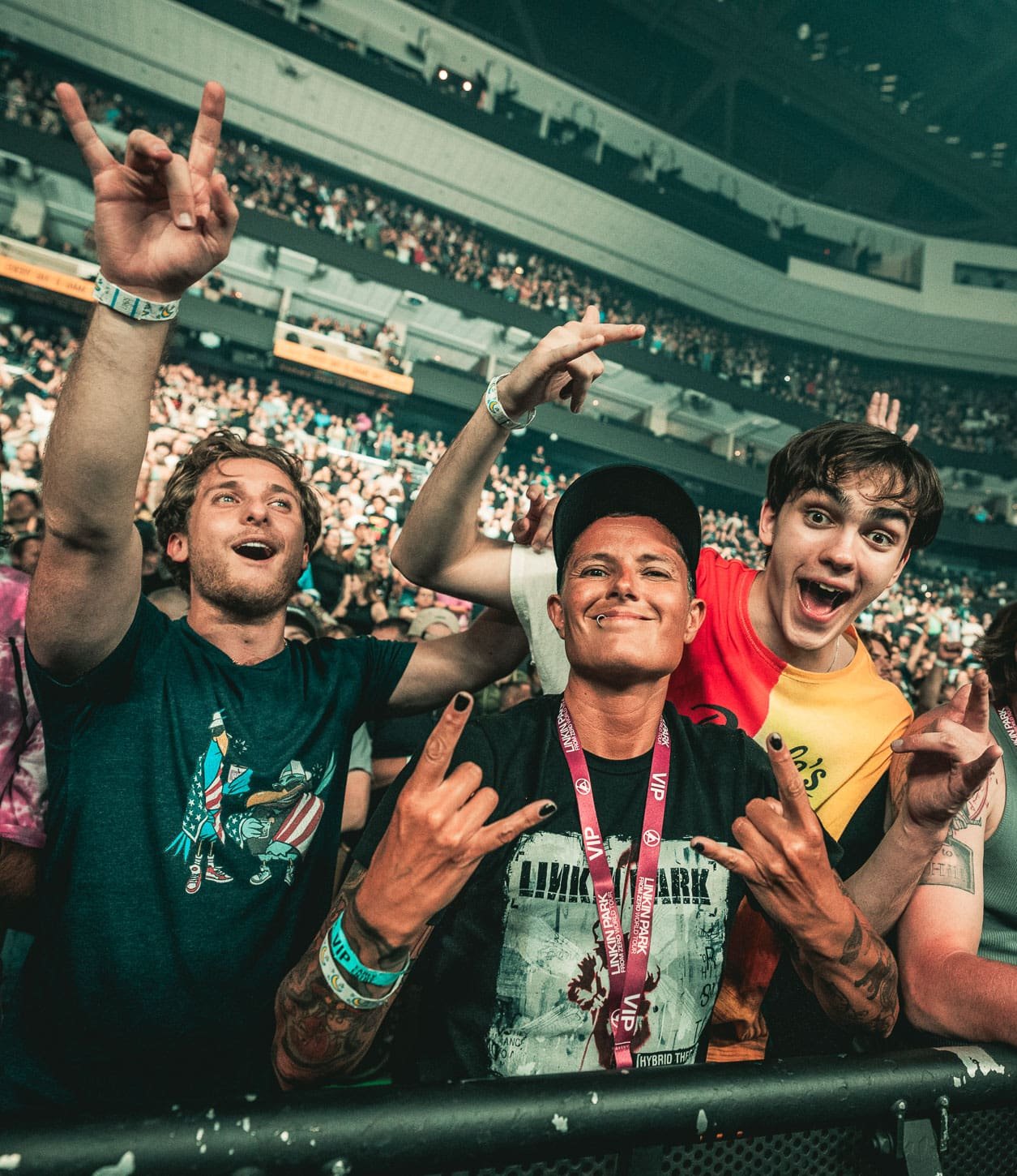 Linkin Park fans get hyped up at the Xfinity Mobile Arena in Philadelphia, PA