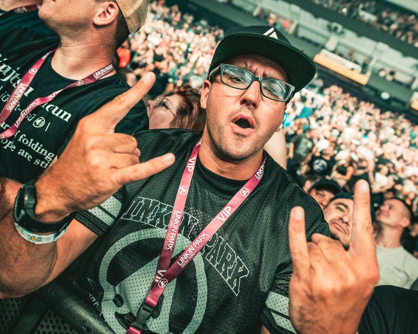 Linkin Park fans get hyped up at the Xfinity Mobile Arena in Philadelphia, PA