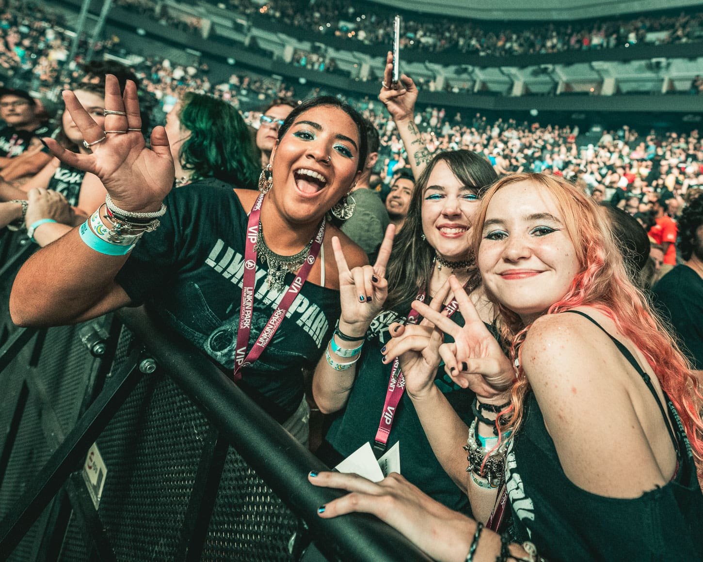 Linkin Park fans get hyped up at the Xfinity Mobile Arena in Philadelphia, PA