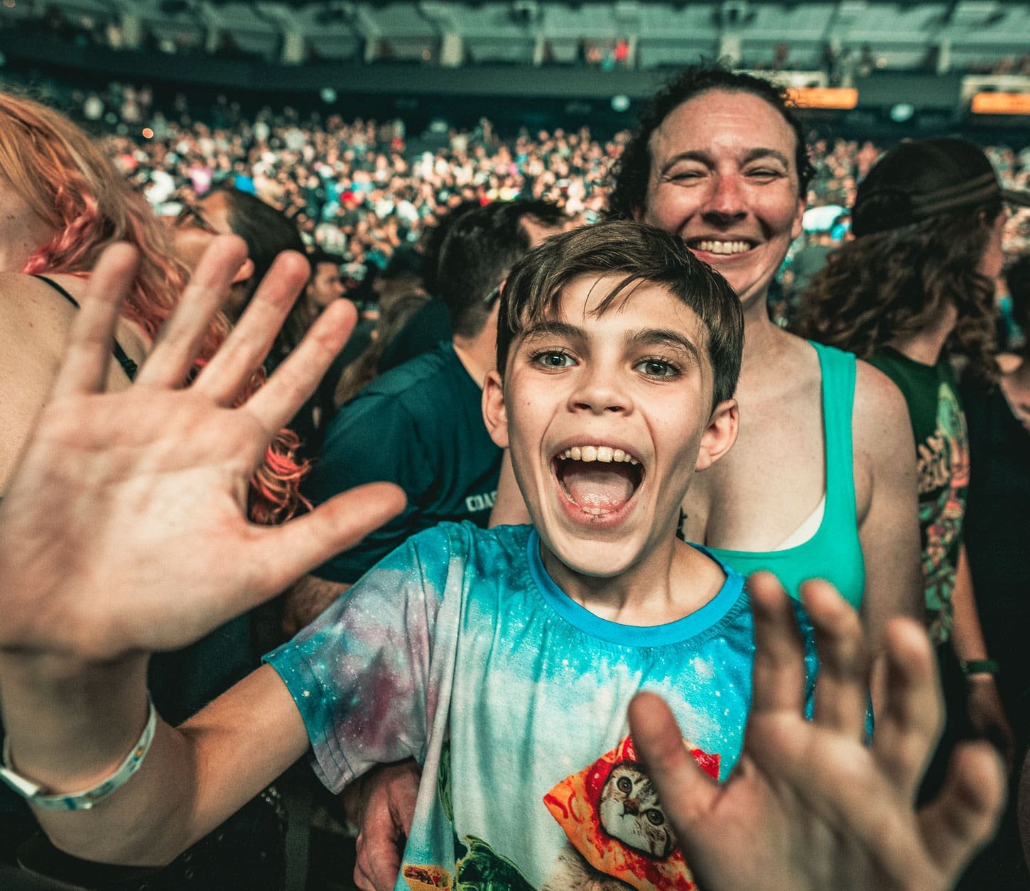 Linkin Park fans get hyped up at the Xfinity Mobile Arena in Philadelphia, PA