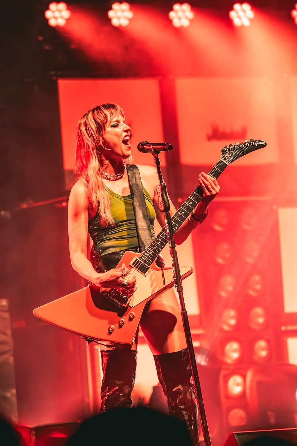 Halestorm performs at the Freedom Mortgage Pavilion in Camden, NJ Halestorm performs at the Freedom Mortgage Pavilion in Camden, NJ
